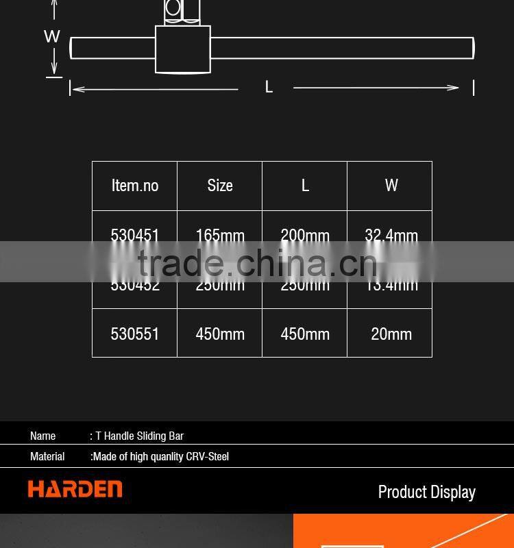 Chrome Vanadium Professional 3/8" T Handle Sliding Bar