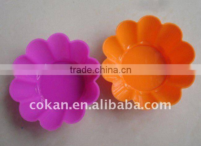 Flower shape silicone cupcake mold,small silicone cake mould CK-C067J