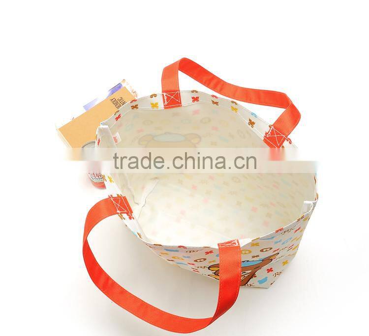 Cute Bear Printing Nylon Shopping Tote Bag,Wholesale Women Nylon Tote Bag