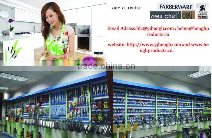 hollow steel painted black rubber handle cutting knife