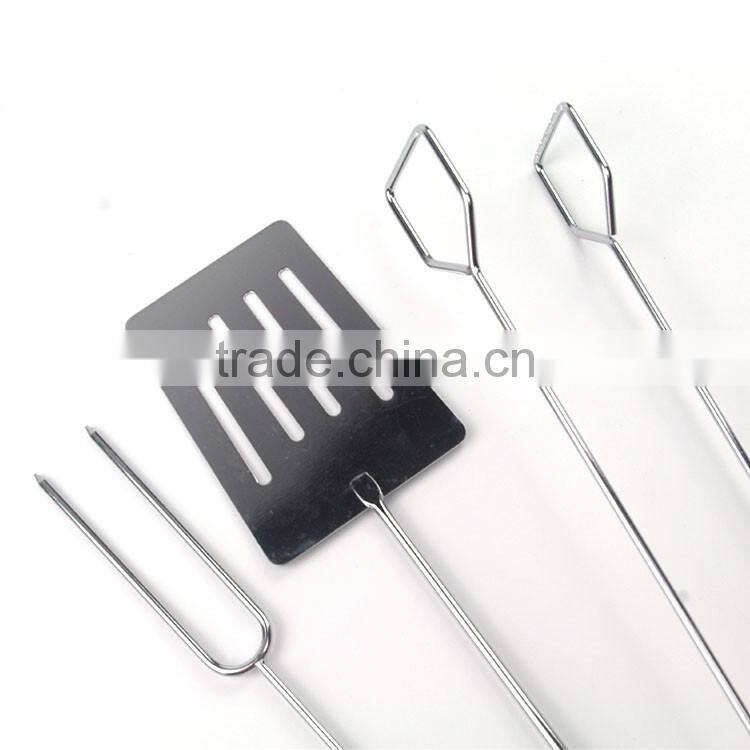 3pcs promotional chrome plated bbq toos set for kids