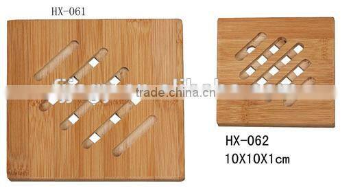 New design cheep price natural bamboo tea coffee cup mat