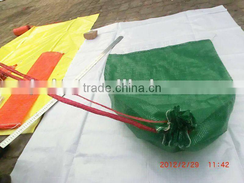 the newest pp leno mesh cabbage bag with drawstring and hign qulity