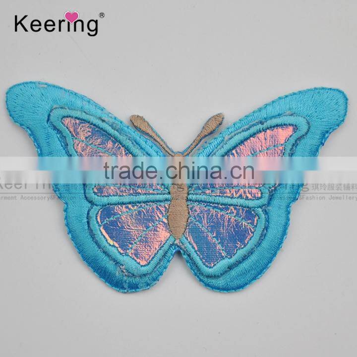 Factory Wholesale Pretty Butterfly Embroidery Patch Fabric Craft WEF-742