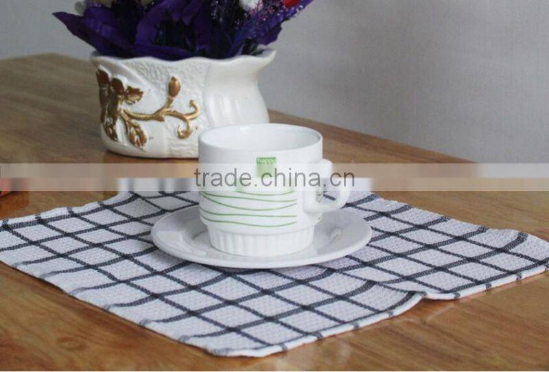 30cm x30cm cheap cotton wholesale printed household cleaning weave dish towels