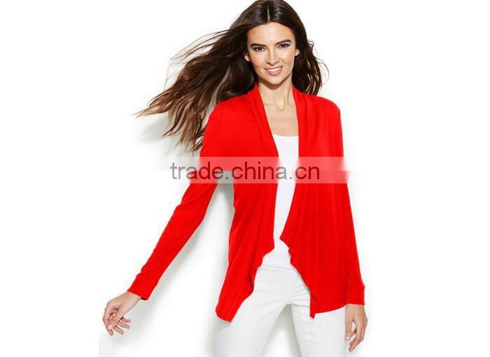 Wholesale fashion latest Long-Sleeve Open-Front Cardigan