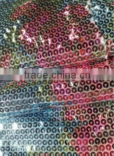 Multi-colour Sublimation print sequin fabric