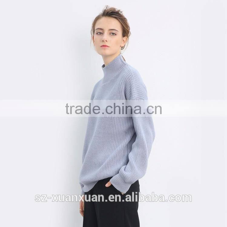 Wholesale winter white women's turtleneck sweater 2016