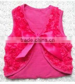 Cute baby rosette shrug petti top in high quality