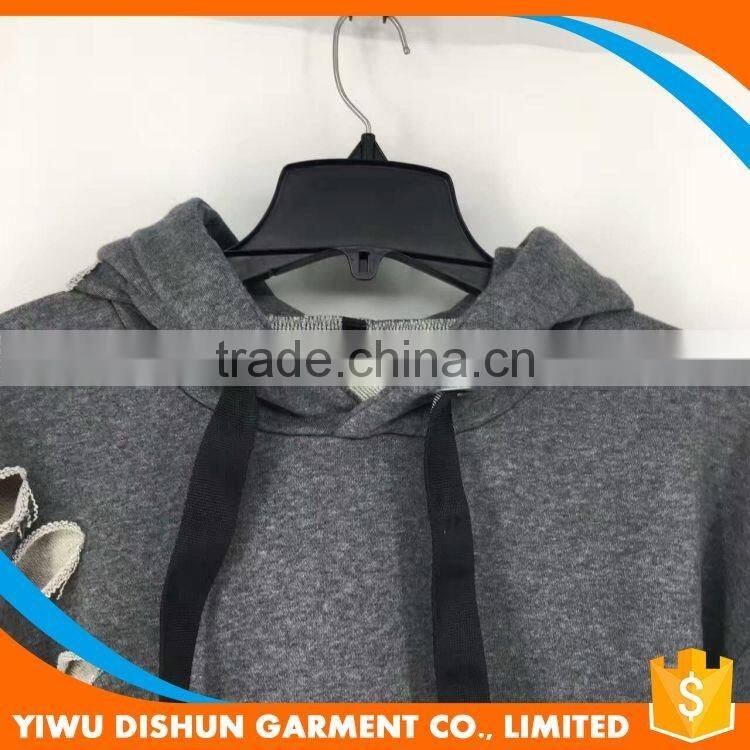 Men latest designs cotton french terry blank hoodies with many holes