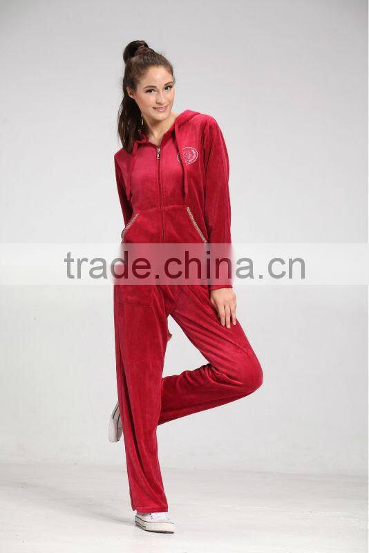 Factory Price Velour Woman Hoodies 2014 Latest Ladies Top Designs