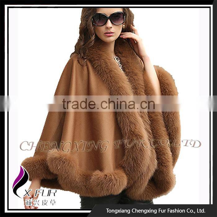 CX-B-P-54B Women High Quality Newest Wholesale Pashmina Shawl With Fur
