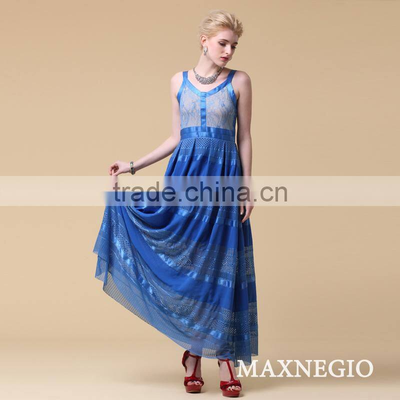 Top quality women halter muslim long dress chiffon