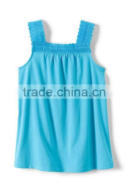 Wholesale plain tank tops girls without racerback tank tops
