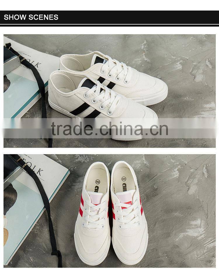 Lace-up fashion woman china wholesale casual canvas sneaker shoes