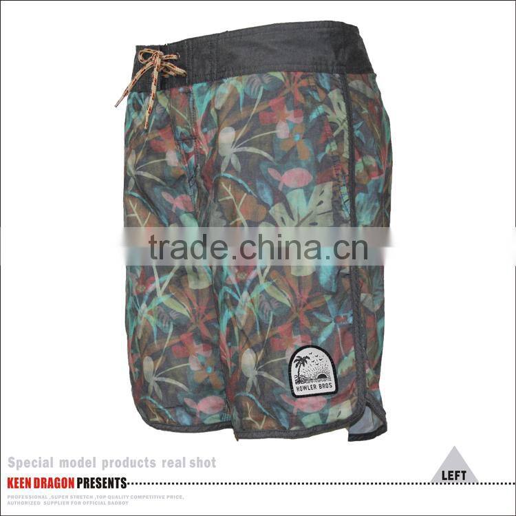Tropical Print Boardshorts 2017 Mens Quick Dry Swim Trunks with High Quality Fabric
