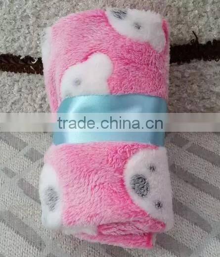 100% Polyester Printed Coral Fleece Blanket throw