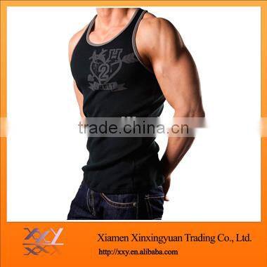 china manufactuer custom gym clothing cotton and speandex compress tank top design your own print tank top