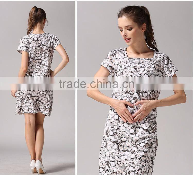 O-neck maternity clothing breathable maternity tops leisure nursing clothing