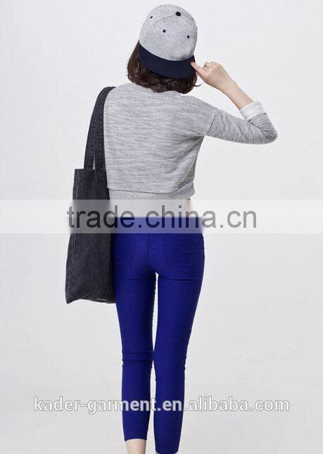 Custom Womens Long Sleeve Sweatshirt, Ladies Crop Top, Crewneck Sweatshirt