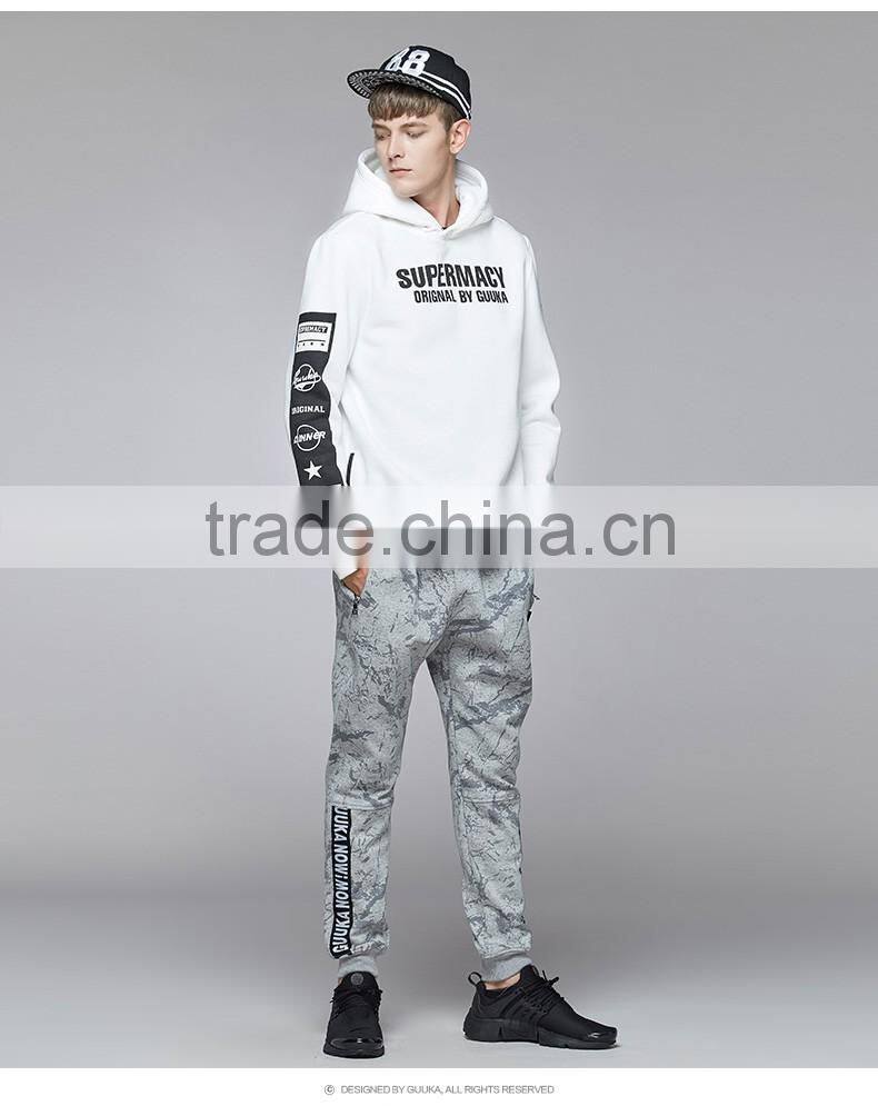 Wholesale Autumn Street Fashion Cotton Mens Gym Hoodie Black Hip Hop Hoodies