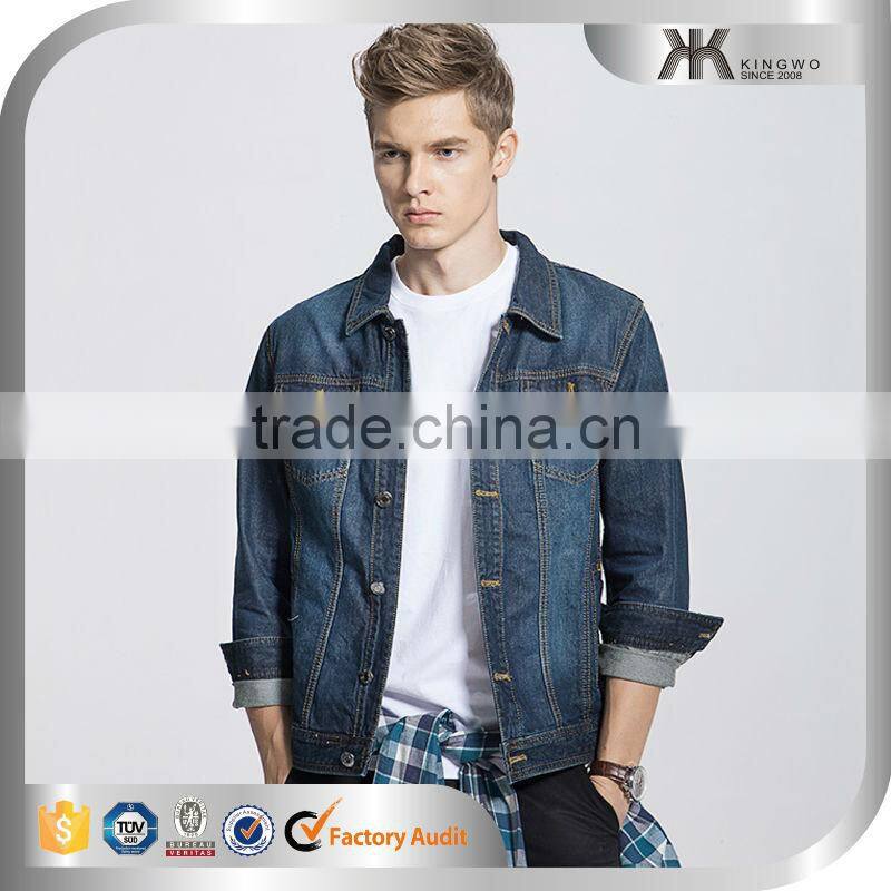 Man Jean Jacket OEM Design Wholesale Denim Jackets Men Cutom Men's Clothing