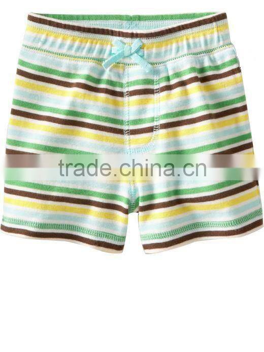 BOYS STRIPED SHORTS WITH CONTRAST TRIMS
