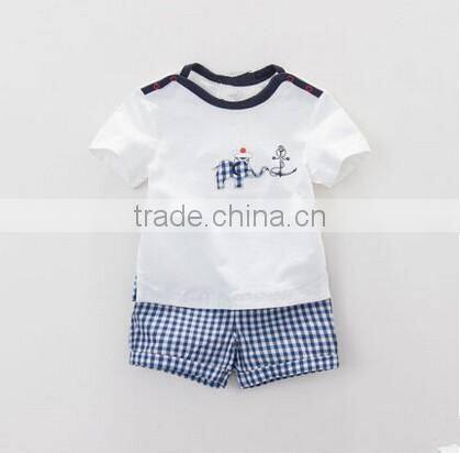 Wholesale Baby boy Clothes boy sets 2pcs Toddler Kid Baby boy Outfits short Sleeve T-Shirt + shorts