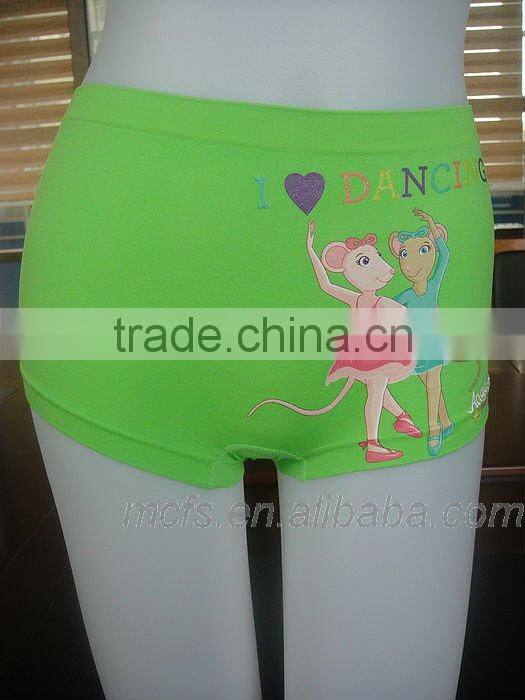 Seamless funny printing boxer intimates ladie's boxer shorts woman underwear