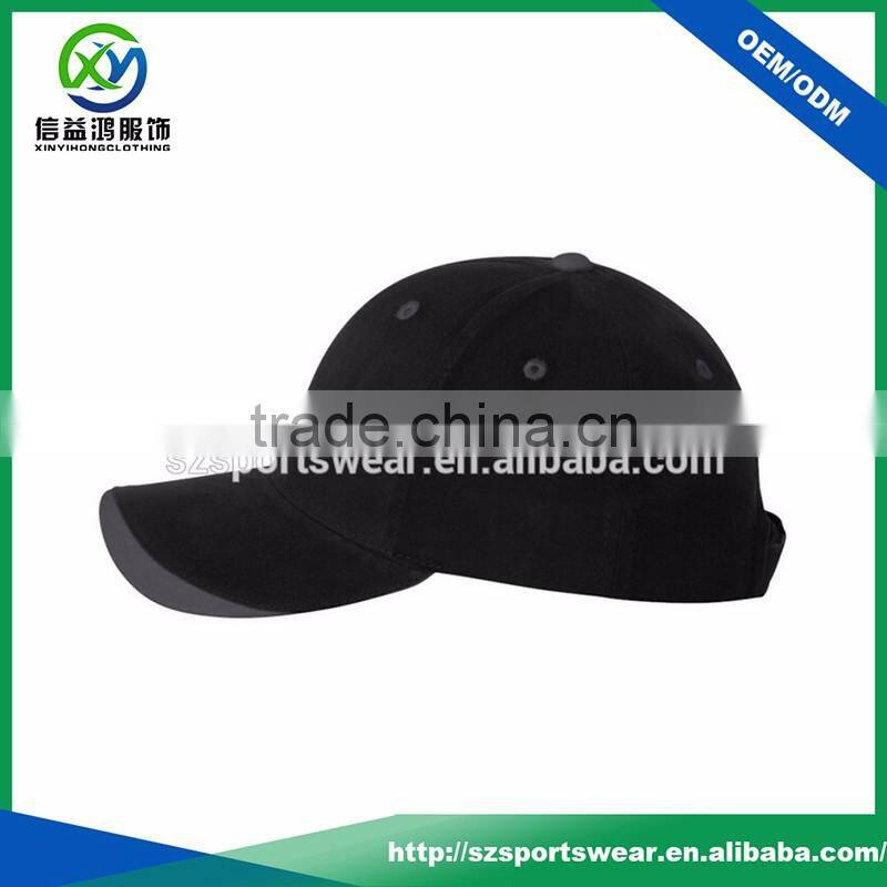 Heavy cotton fabric sports caps with customized 3D embroidery logo