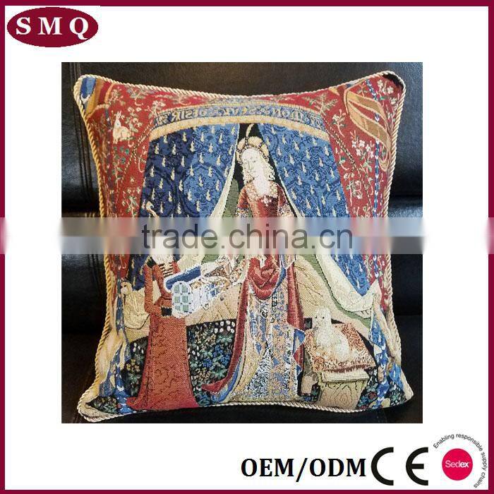 customized design colorful tapestry pillow cover
