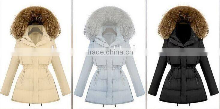 women's fitted short winter luxury down jacket
