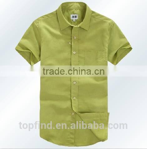 Men's linen shirts with short sleeves