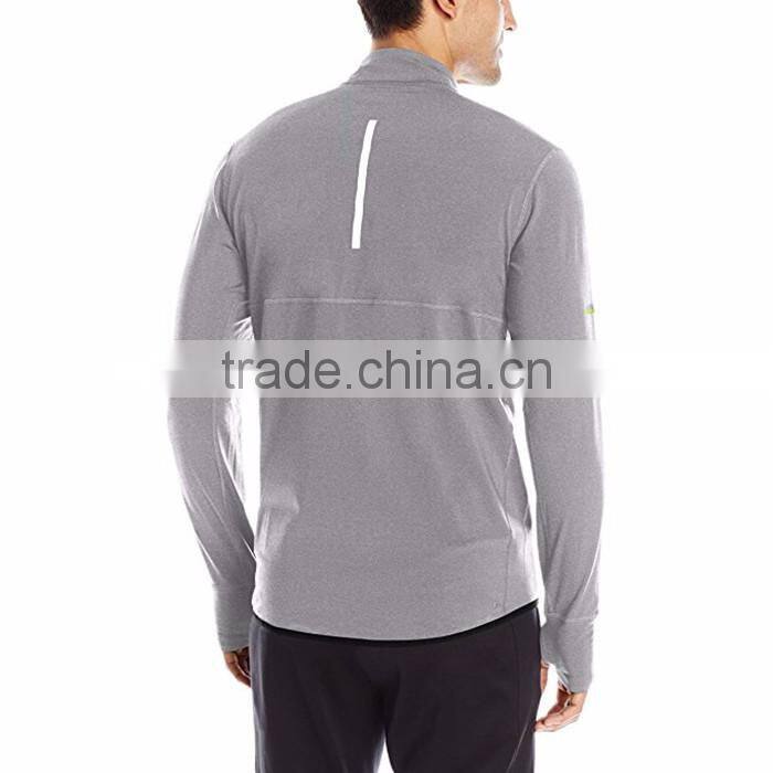 Hot sale custom comfortable reversible men running half zip jacket
