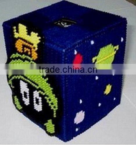 DIY goods,3D Cross stitch Embroidery.beautiful.Tissue Box-010-01