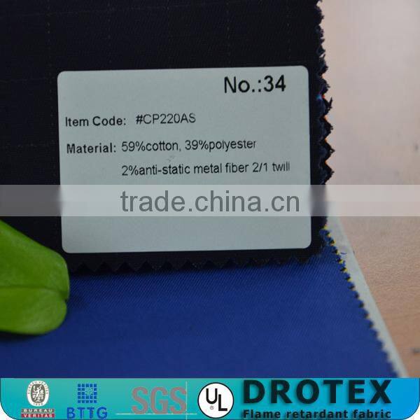 CVC 60/40 Anti-static fabric with metal fiber