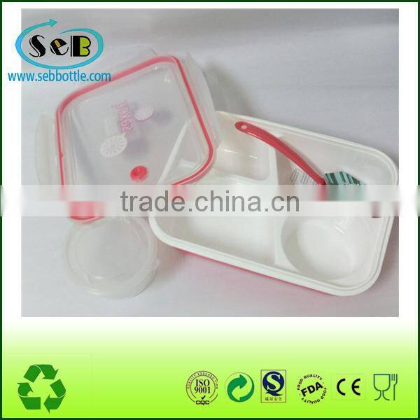microware safe plastic food container rectangular with lid