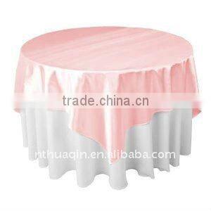 Wedding overlay and satin table overlay for round table