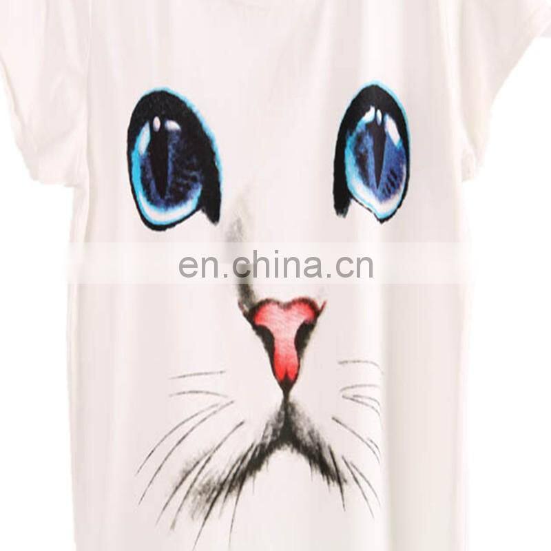2016 Europe America Cotton 3D Printing T Shirt, Sublimation T Shirt
