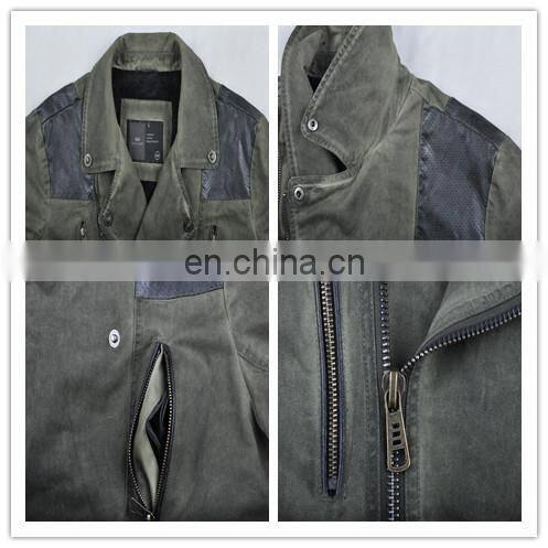 2015 Latest Fashion Men Motorbike Leather Jacket