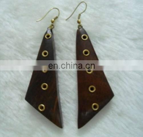 Wood Hoop Earrings, Costume Jewellery, Fashion Jewellery