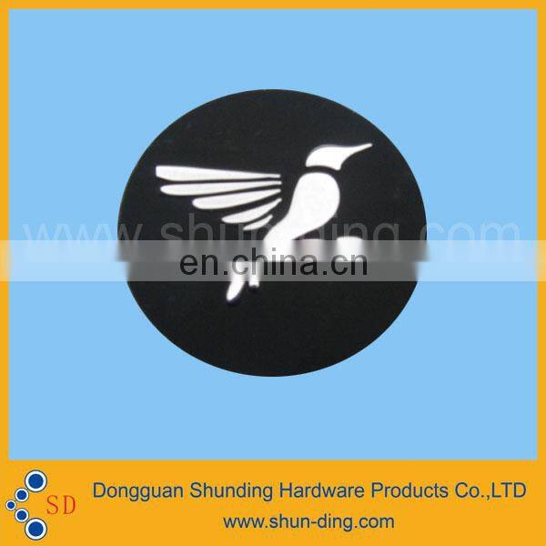 Dongguan profession custom supply black anodized alumium nameplate