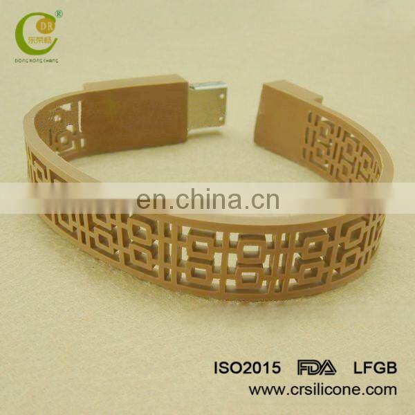 Waterproof Custom Promotion Gift Colorful Silicon Wristband/ Bracelet Usb Flash Drive