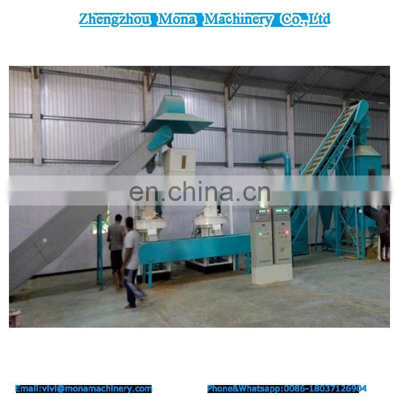 Rice husk 1-1.5Ton / Hour Rice Husk Ring Die Wood Pellet MachVertical Ring Die Pellet Mill production line
