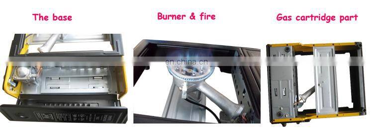 camping portable biogas stove with gas cylinder
