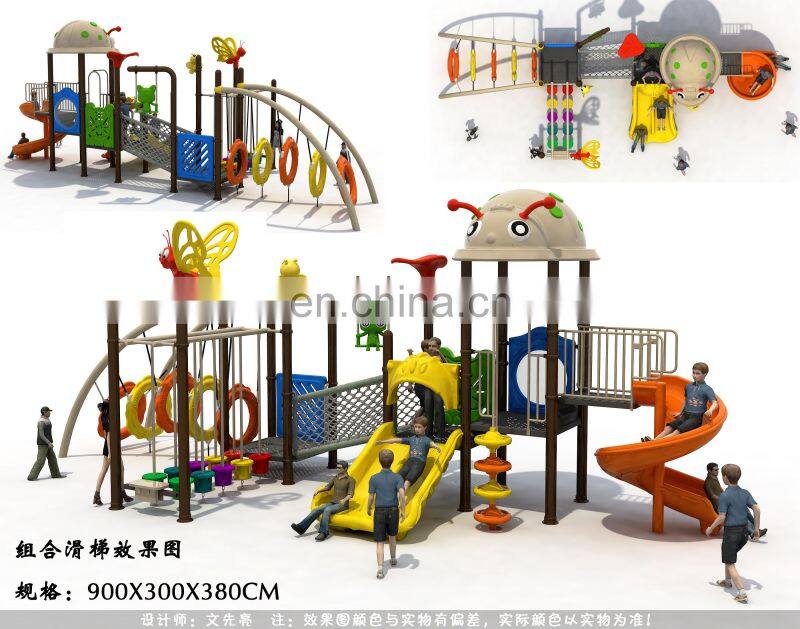 Multi-function Kindergarten Outdoor plastic slide,kids entertainment sets