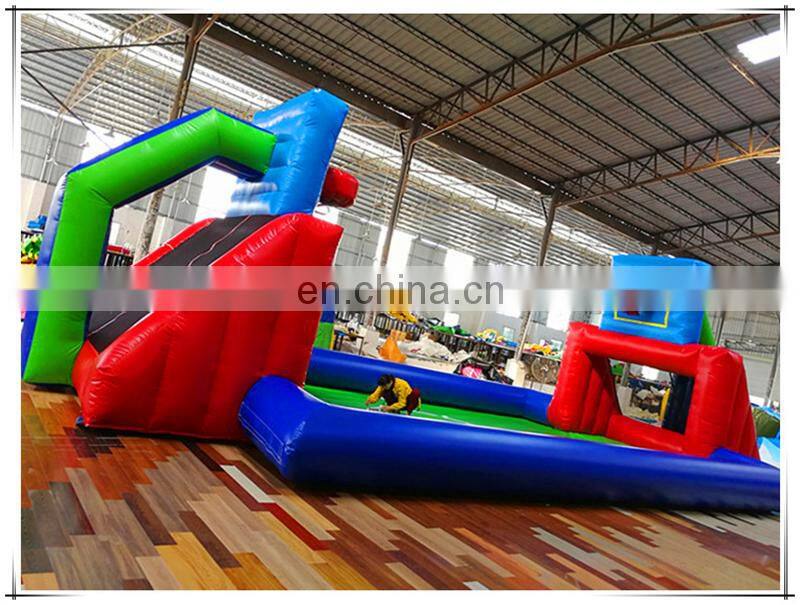 Children Mobile air frame pop up 4 in 1 inflatable soccer goals, ball sport games for sale