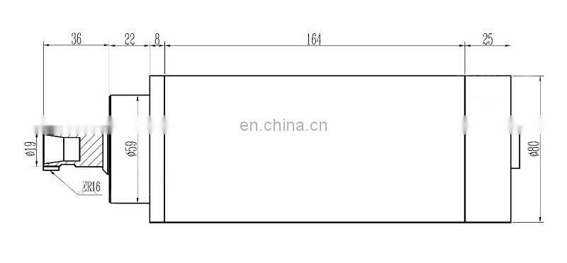 1.5kw air cooled spindle motor 4 bearings 1.5 kw CNC milling spindle & 220v 1.5kw inverter VFD & 80mm bracket & ER11 Collects