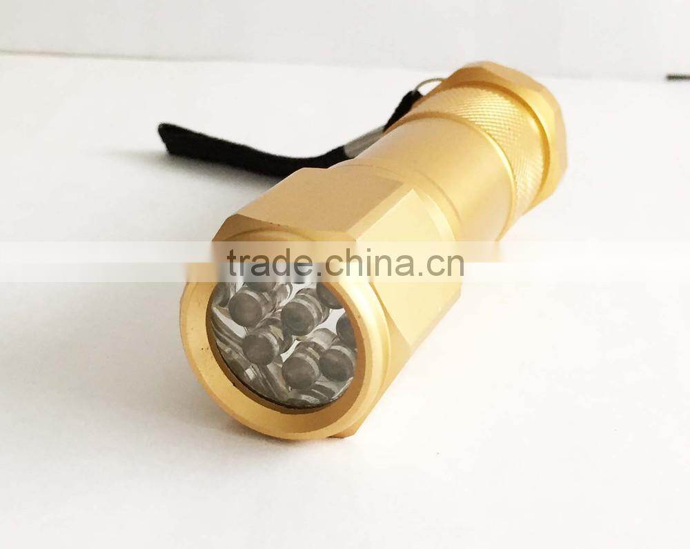 Non- rolling 9led torch flashlight