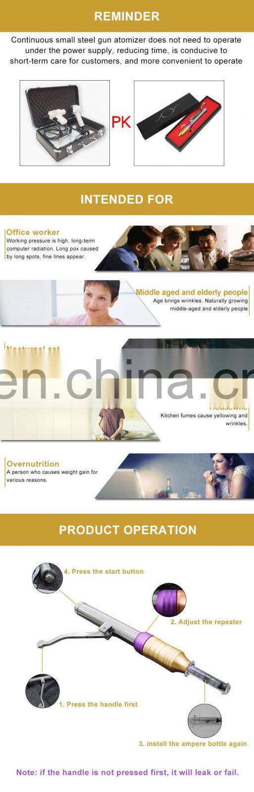2019 newest choice Jet Injection Gun /Mesotherapy Dermal Filler Gun/ Hyaluronic Acid Device For Lip Lifting Pen